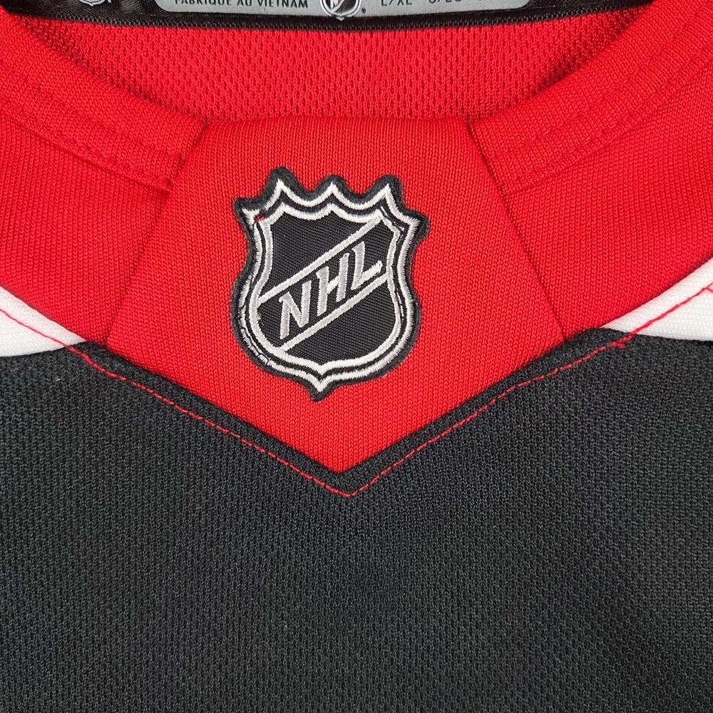 Chicago Blackhawk Retro Reverse Jersey Youth L/XL Black Red NHL Hockey Blank NEW - Picture 4 of 10